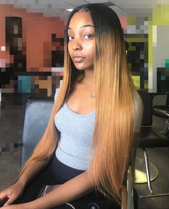 OMBRÉ BROWN BONE STRAIGHT LACE WIG