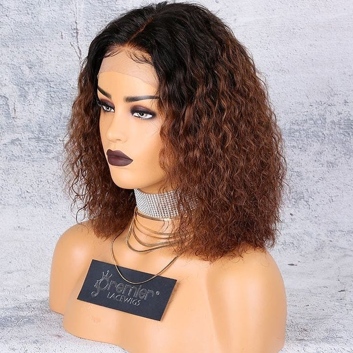 OMBRE BROWN CURLY LACE WIG