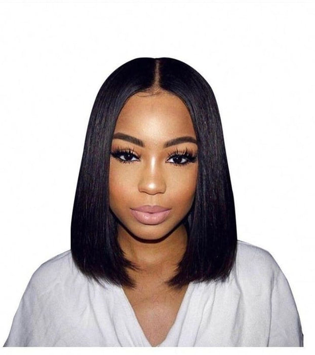 MID PART BOB WIG BLACK