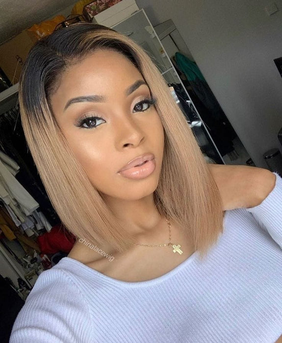 OMBRE BROWN BOB WIG