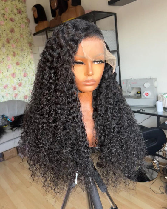 LONG CURLY LACE CLOSURE WIG