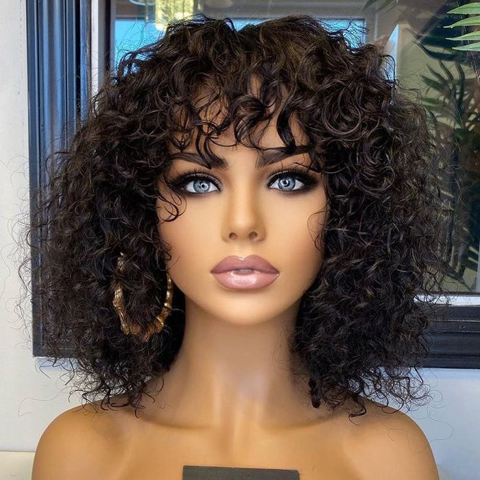 CURLY BANGS BOB WIG