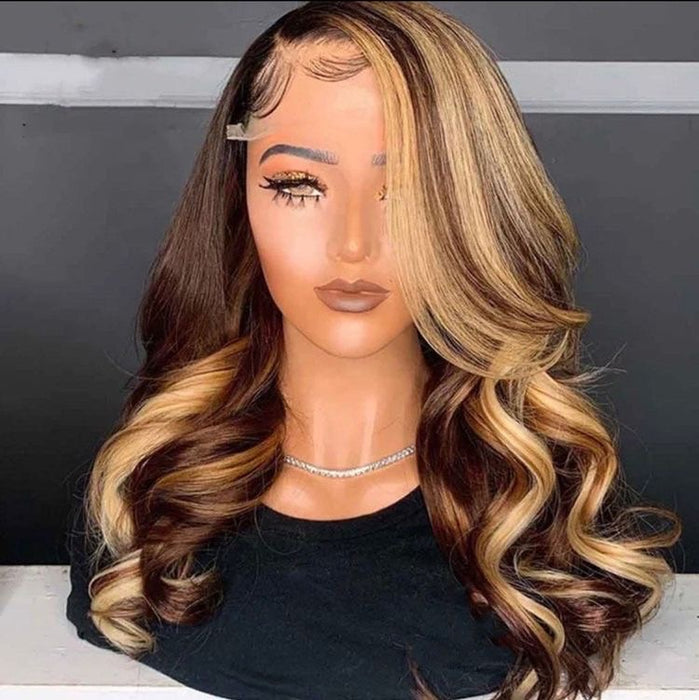 BLONDE HIGHLIGHTS BODYWAVE LACE WIG