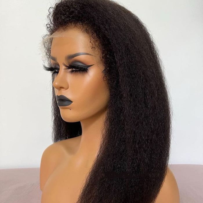 4C Hairline KINKY STRAIGHT Lace Wig.