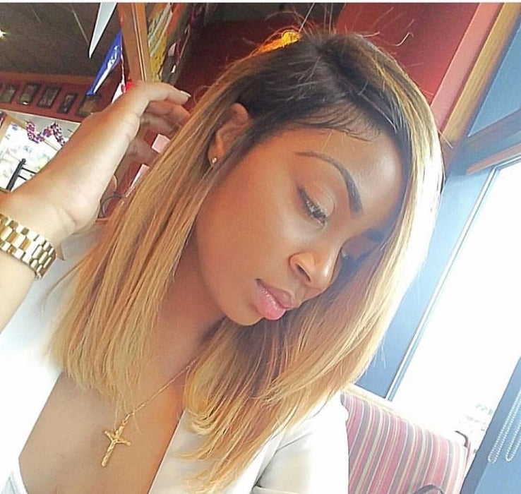 Ombré blonde BOB LACE WIG