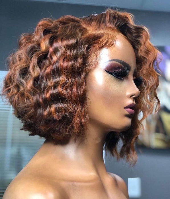 Brown CURLY LACE WIG