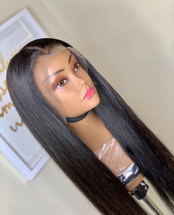 Mid Part BONE STRAIGHT lace wig