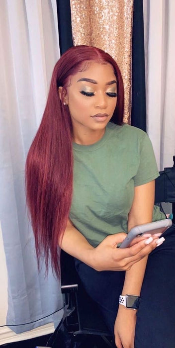 Colored BONE STRAIGHT LACE WIG