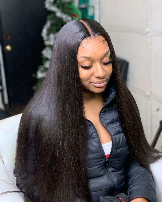 Mid Part BONE STRAIGHT lace wig