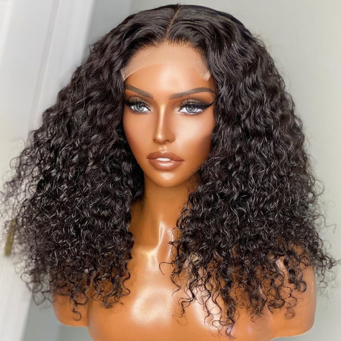 18” Curly Lace Closure Wig