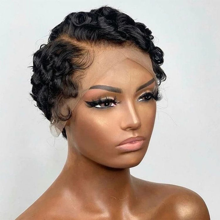 100% Human Hair PIXIE CUT LACE Wig.