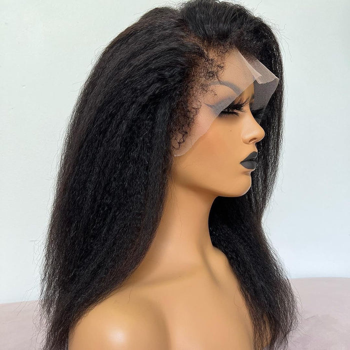 4C Hairline KINKY STRAIGHT Lace Wig.