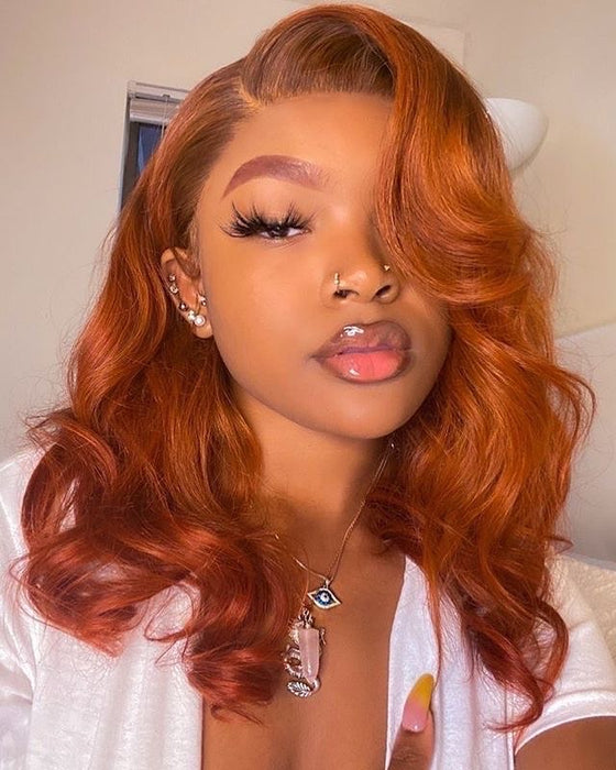 Coloured MID PART BODYWAVE LACE WIG