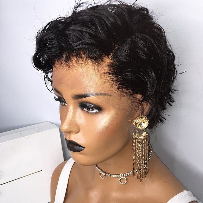 100% Human Hair PIXIE CUT LACE Wig.