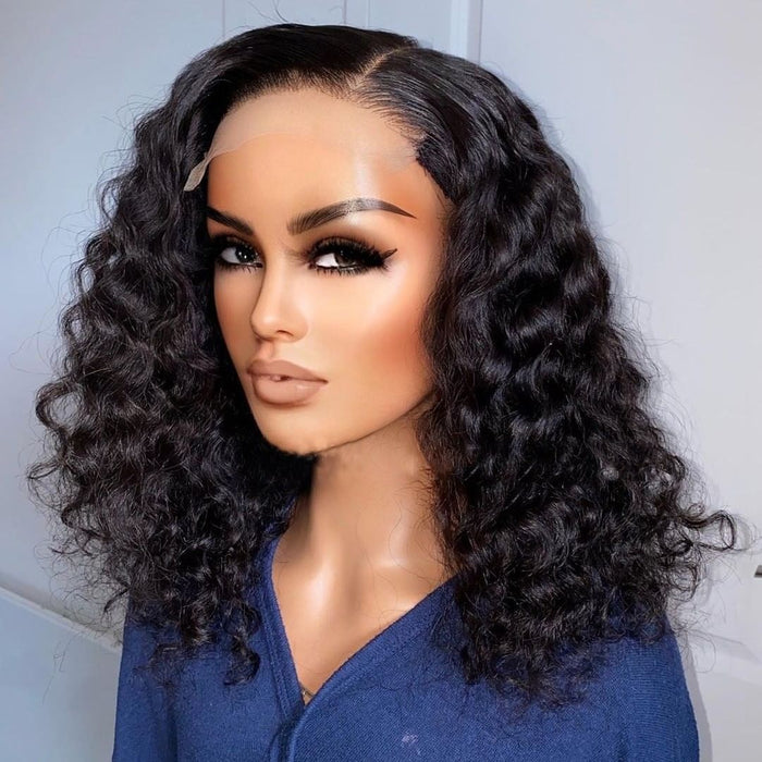 SHORT CURLY LACE CLOSURE WIG