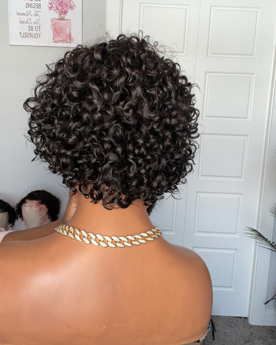 100% Human Hair Glueless PIXIE CUT LACE Wig.